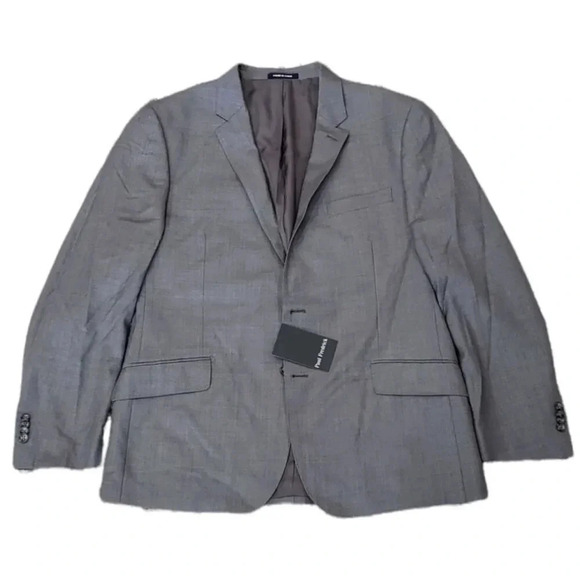 Paul Fredrick Gray Wool Tailored Fit Blazer 44R - Picture 1 of 5